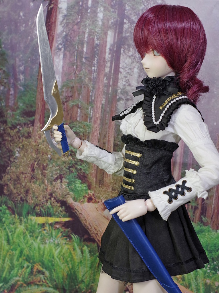 騎士剣D 1/3ドール用金属製武器