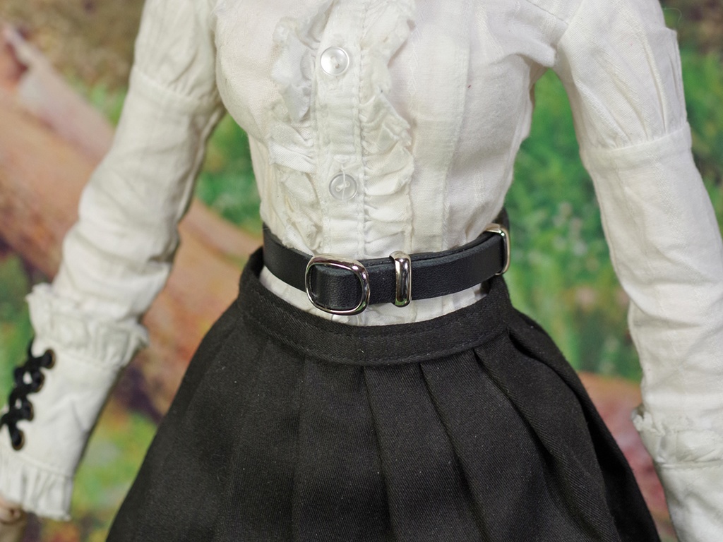 1/3ドール用フリーサイズベルト(ダークブラウン/ブラック)