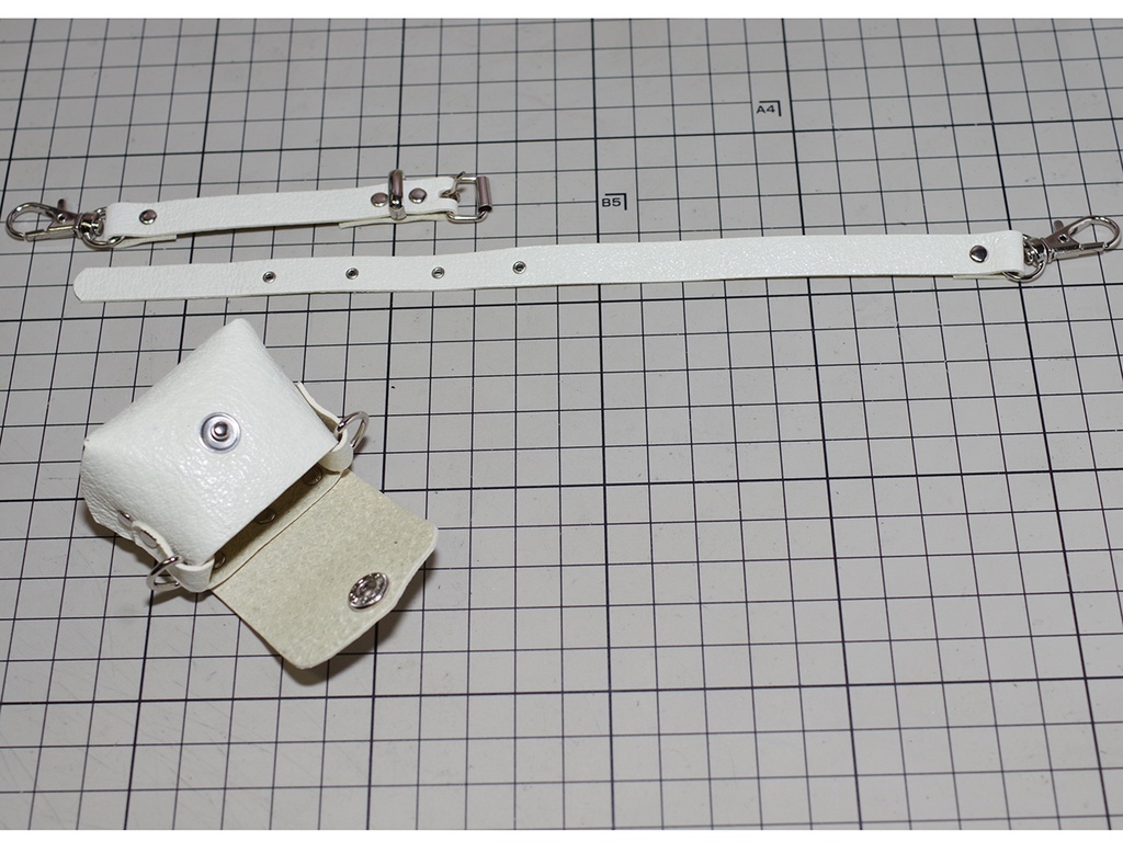 レザーバッグ (ホワイト) 1/3ドール用品