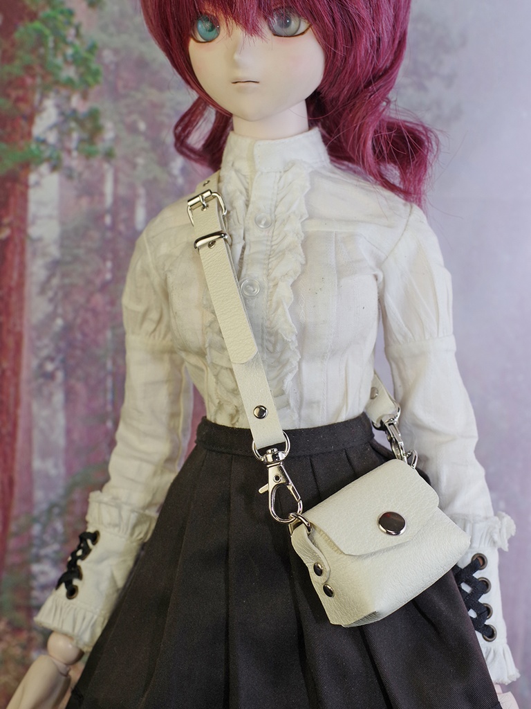 レザーバッグ (ホワイト) 1/3ドール用品