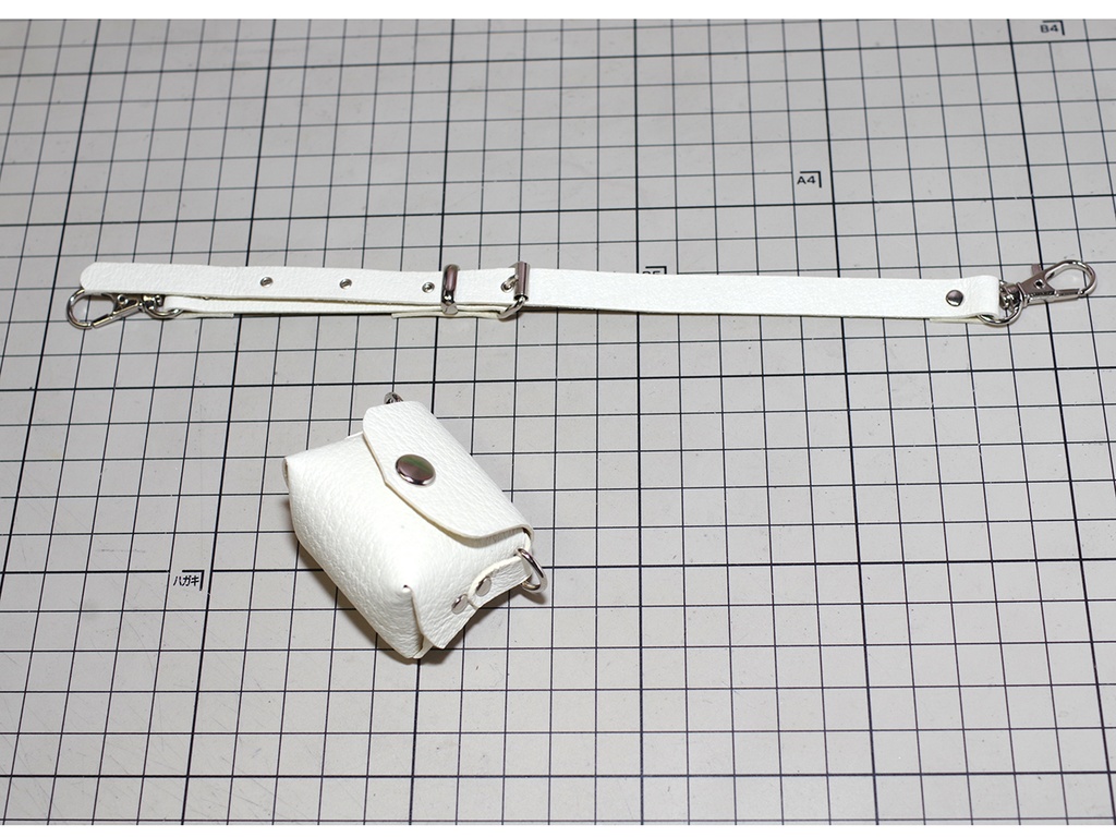 レザーバッグ (ホワイト) 1/3ドール用品