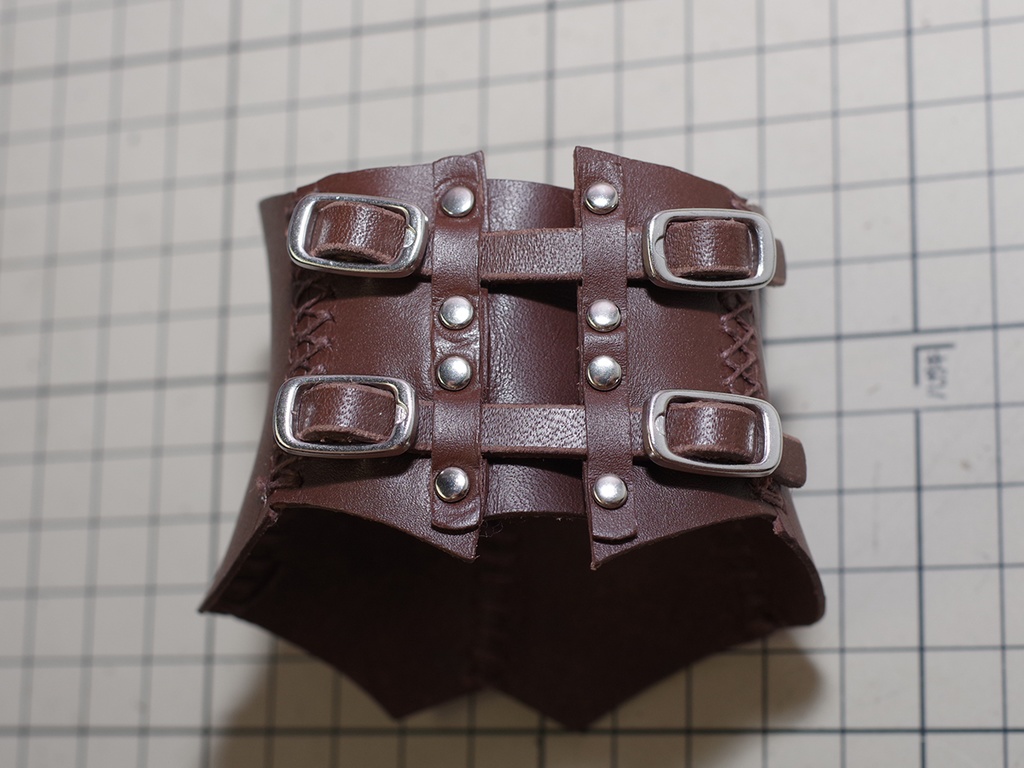 DD向けレザーコルセット(ダークブラウン)