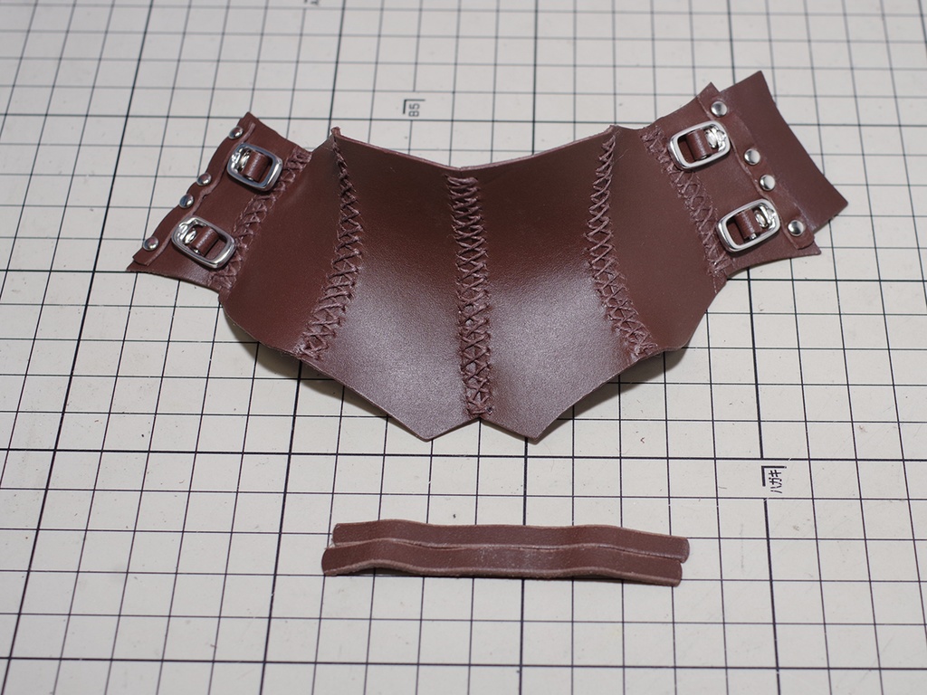 DD向けレザーコルセット(ダークブラウン)