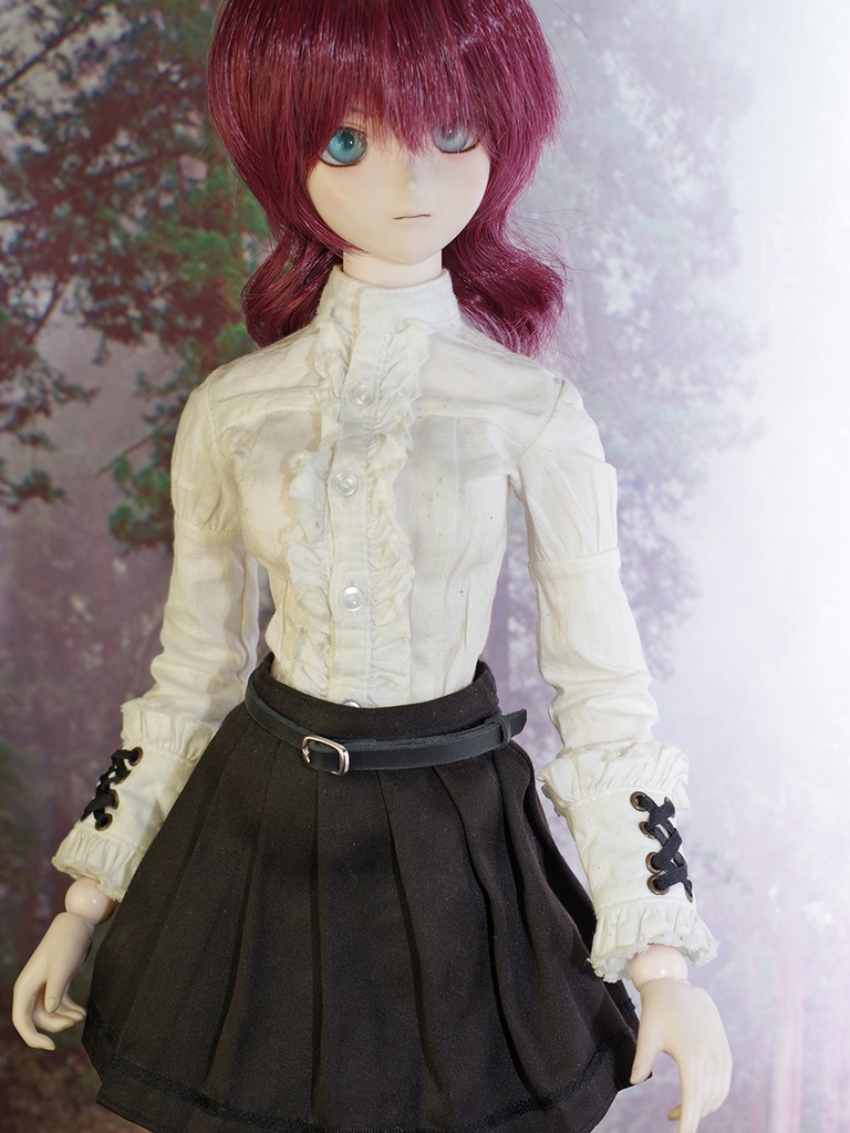 1/3ドール用細型フリーサイズベルト(ダークブラウン/ブラック)