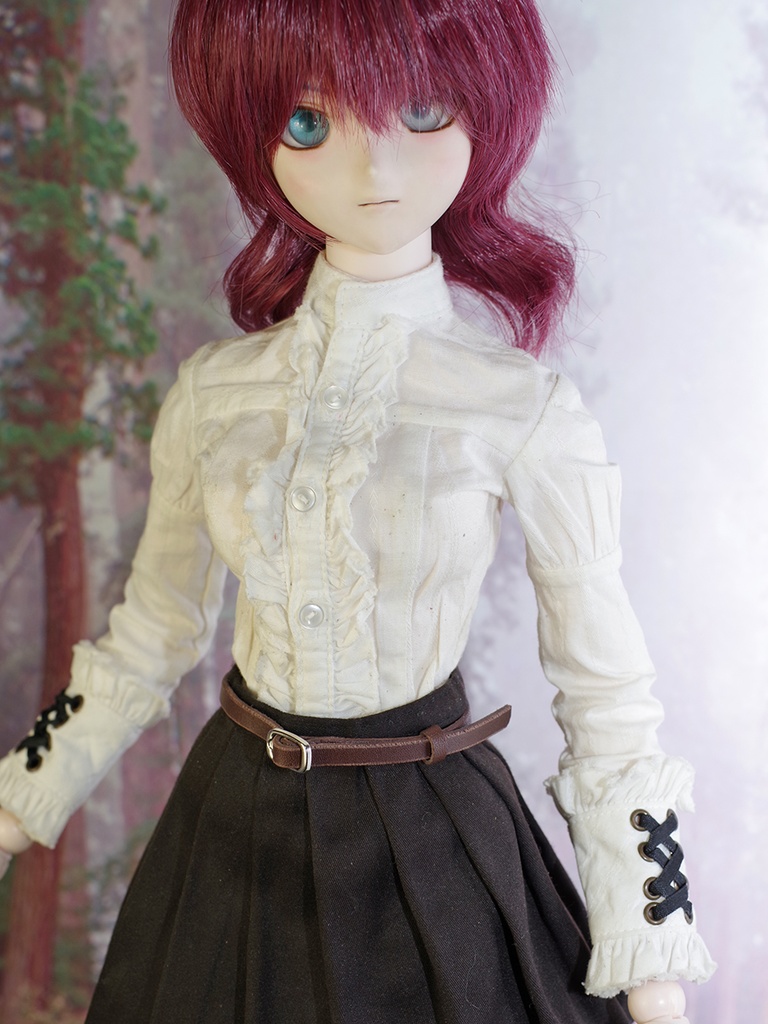 1/3ドール用細型フリーサイズベルト(ダークブラウン/ブラック)