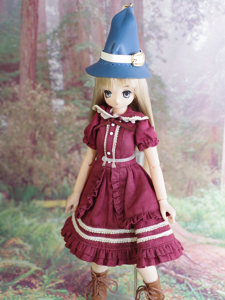 1/6~1/12ドール用魔女の帽子大(ブルー)