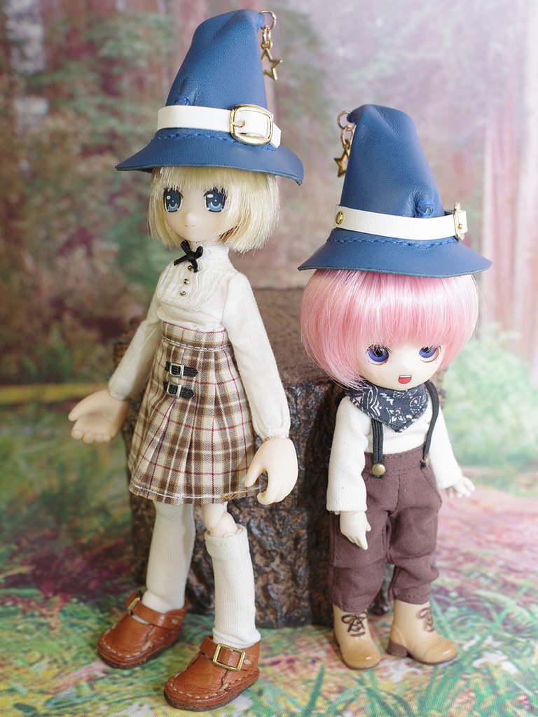 1/6~1/12ドール用魔女の帽子小(ブルー)