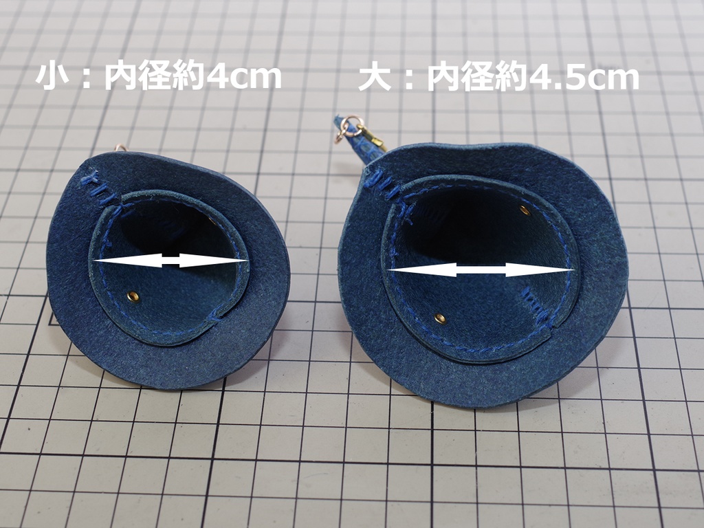 1/6~1/12ドール用魔女の帽子小(ブルー)