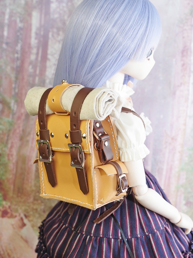 1/3ドール向け旅人のリュック(キャメル) DD、MDDなど 261022