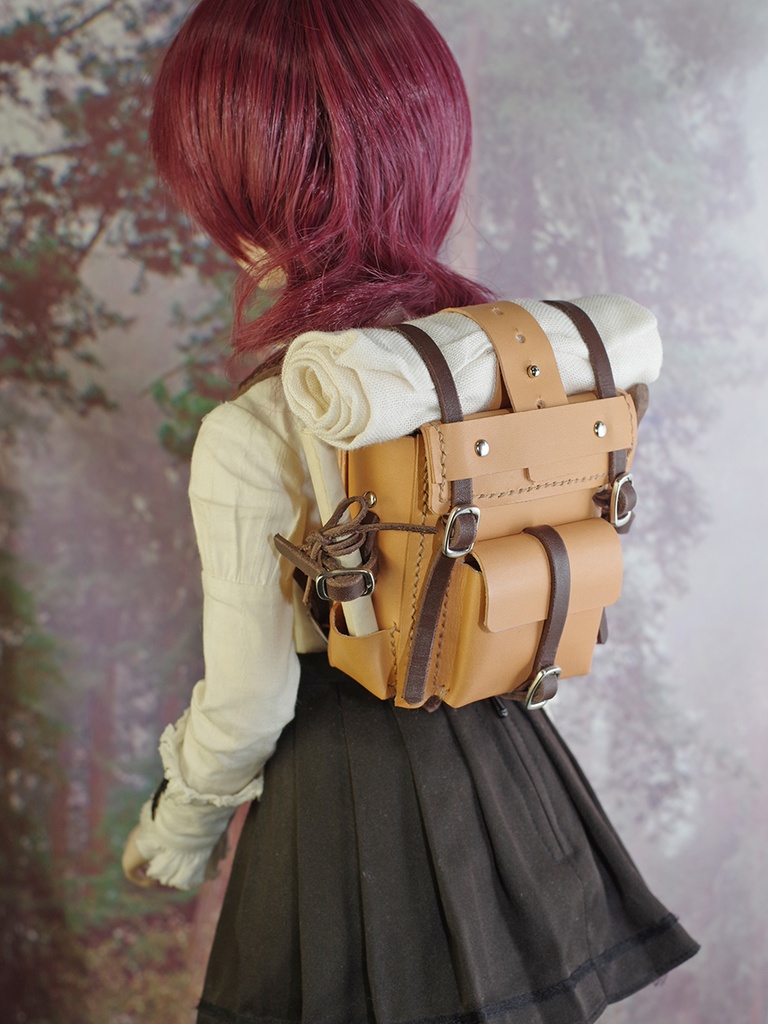 革製1/3ドール用旅人のリュック DD、MDDなど