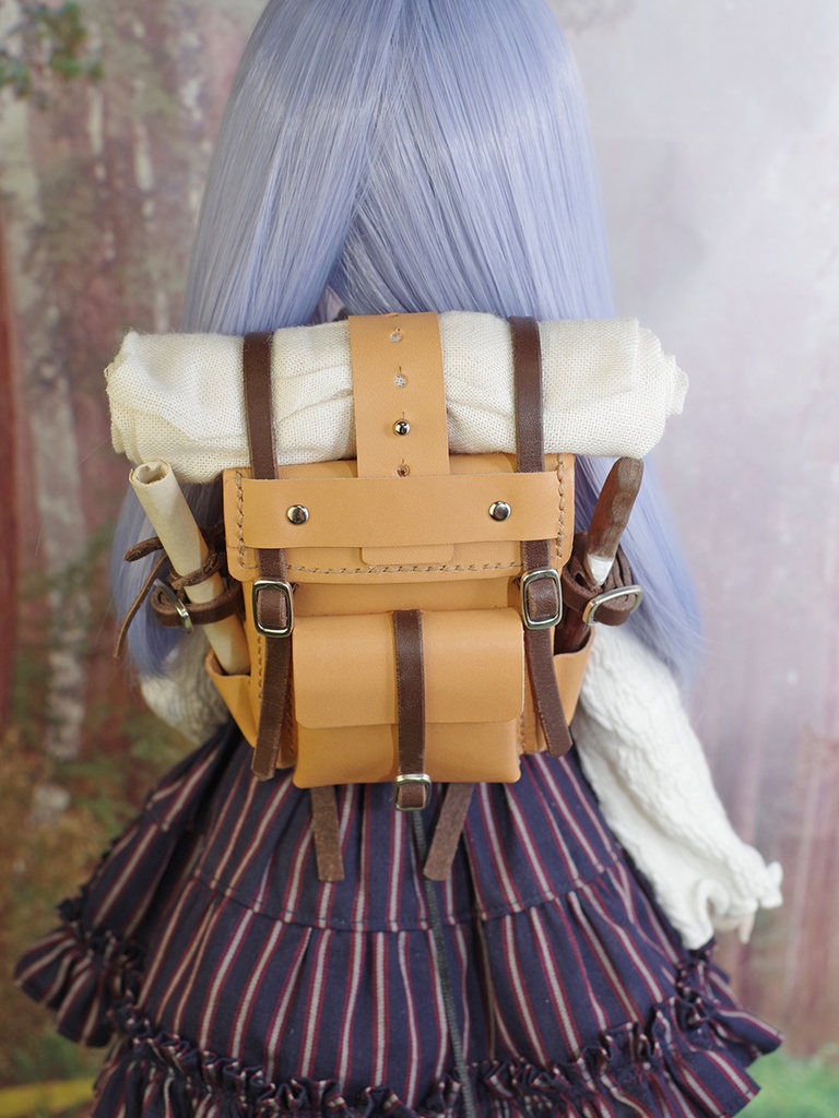 革製1/3ドール用旅人のリュック DD、MDDなど