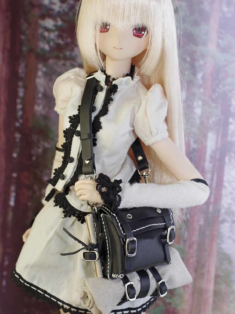 牛革製1/3ドール用旅人のカバン(ブラック) DD、MDDなど