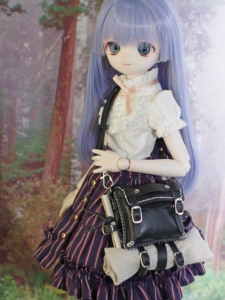 牛革製1/3ドール用旅人のカバン(ブラック) DD、MDDなど