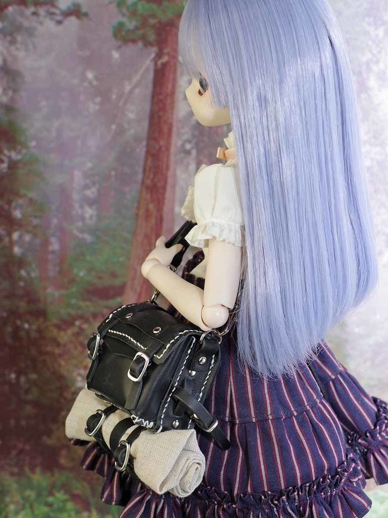 牛革製1/3ドール用旅人のカバン(ブラック) DD、MDDなど