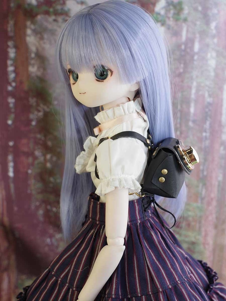 40cmドール向けレザーリュック(ブラック・キャット) 1/3ドール用品