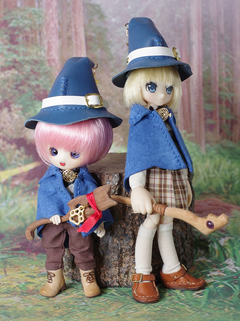 1/12ドール向け革のマント(ブルー)