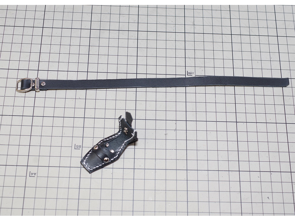 棺型ポーチ(ブラック×ホワイト)ベルト付き 1/3ドール用品