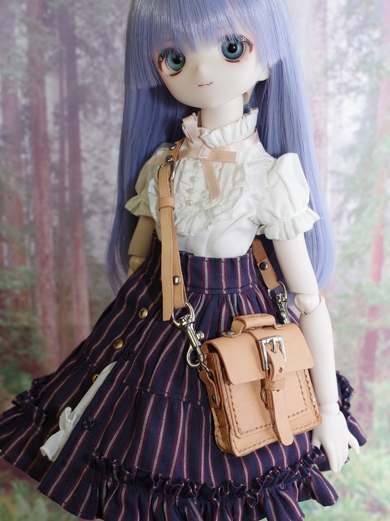 【アウトレット品】1/3ドール用革のカバン(ナチュラル)