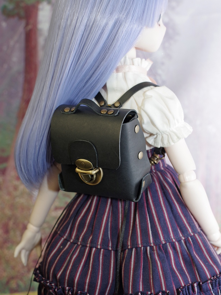 1/3ドール向けレザーリュック(ブラック)