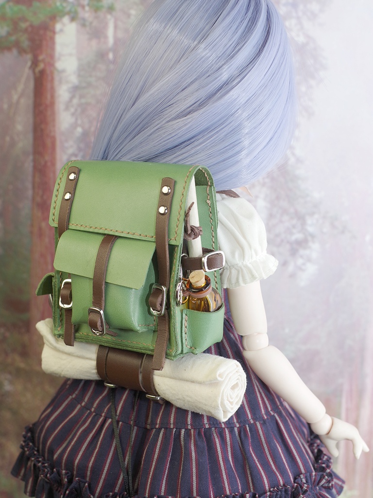 1/3ドール向け旅人のリュック(グリーン)DD、MDDなど