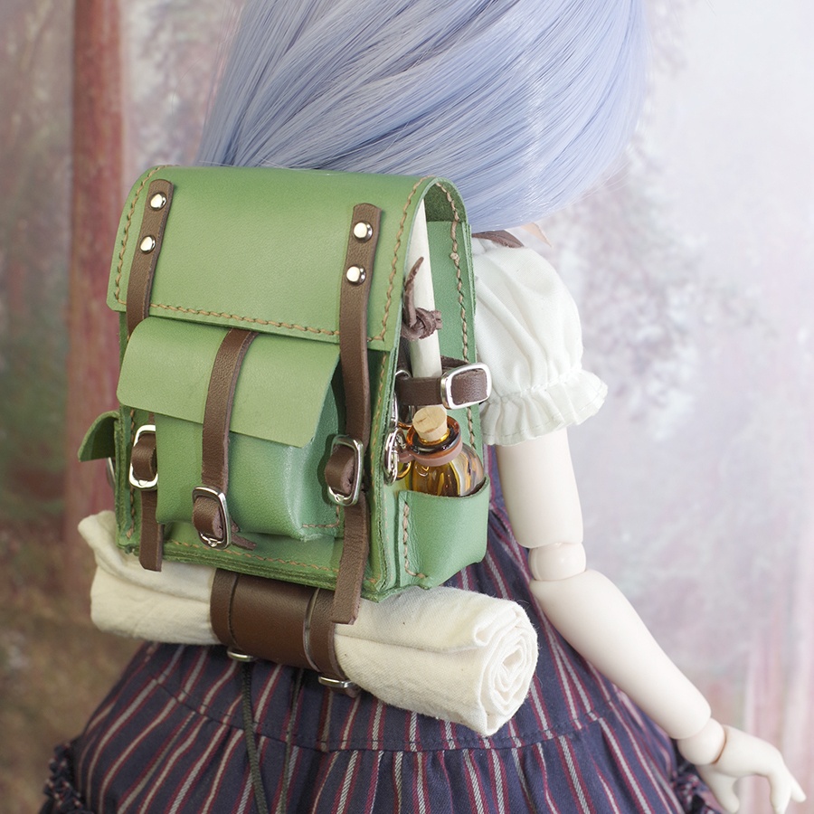 1/3ドール向け旅人のリュック（グリーン）DD、MDDなど