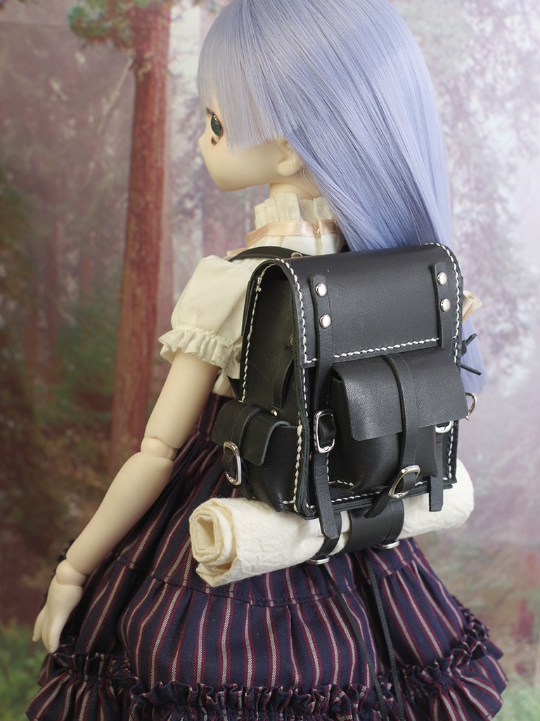 1/3ドール向け旅人のリュック(ブラック)DD、MDDなど