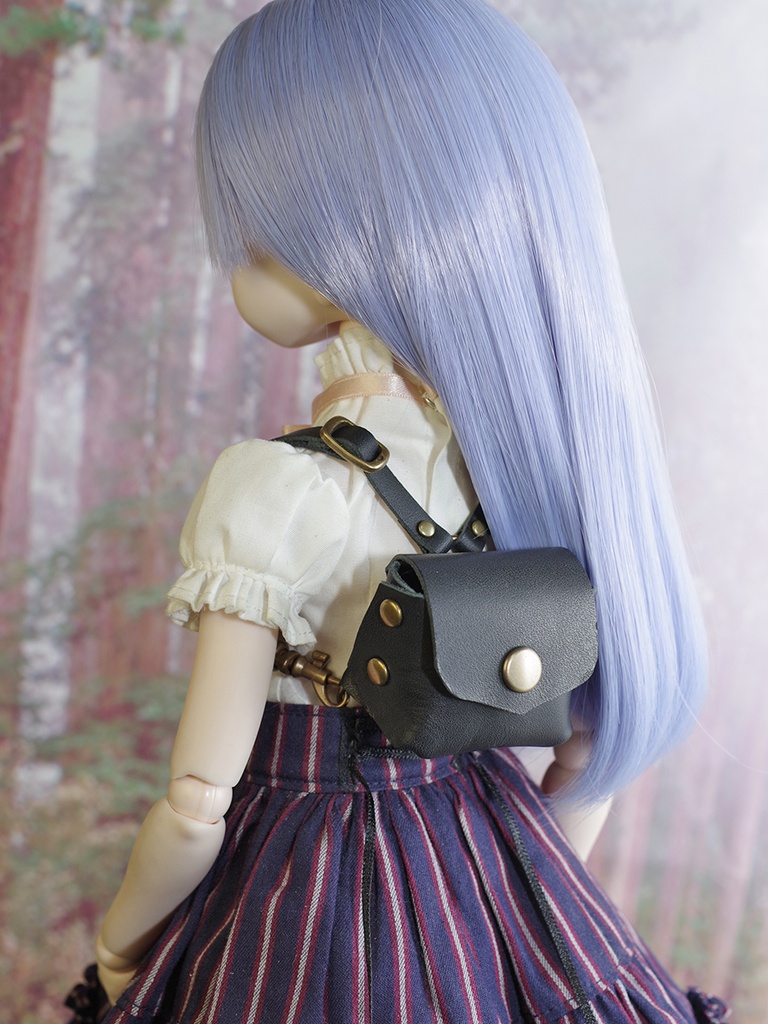 レザーリュック(ブラック) 1/3ドール用品