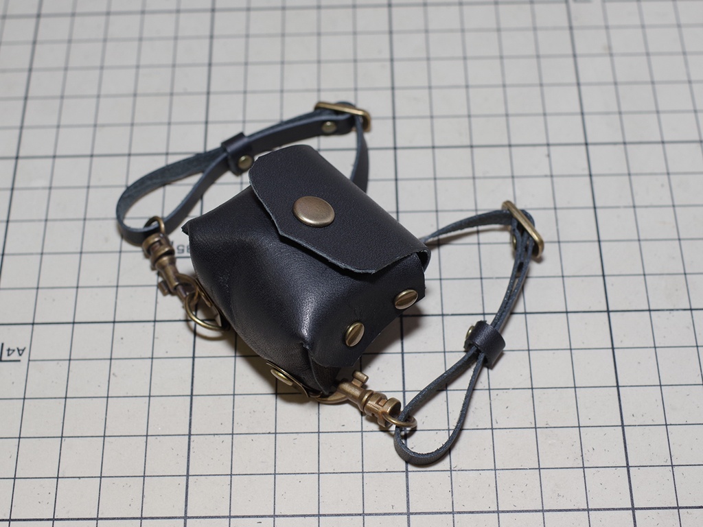 レザーリュック(ブラック) 1/3ドール用品