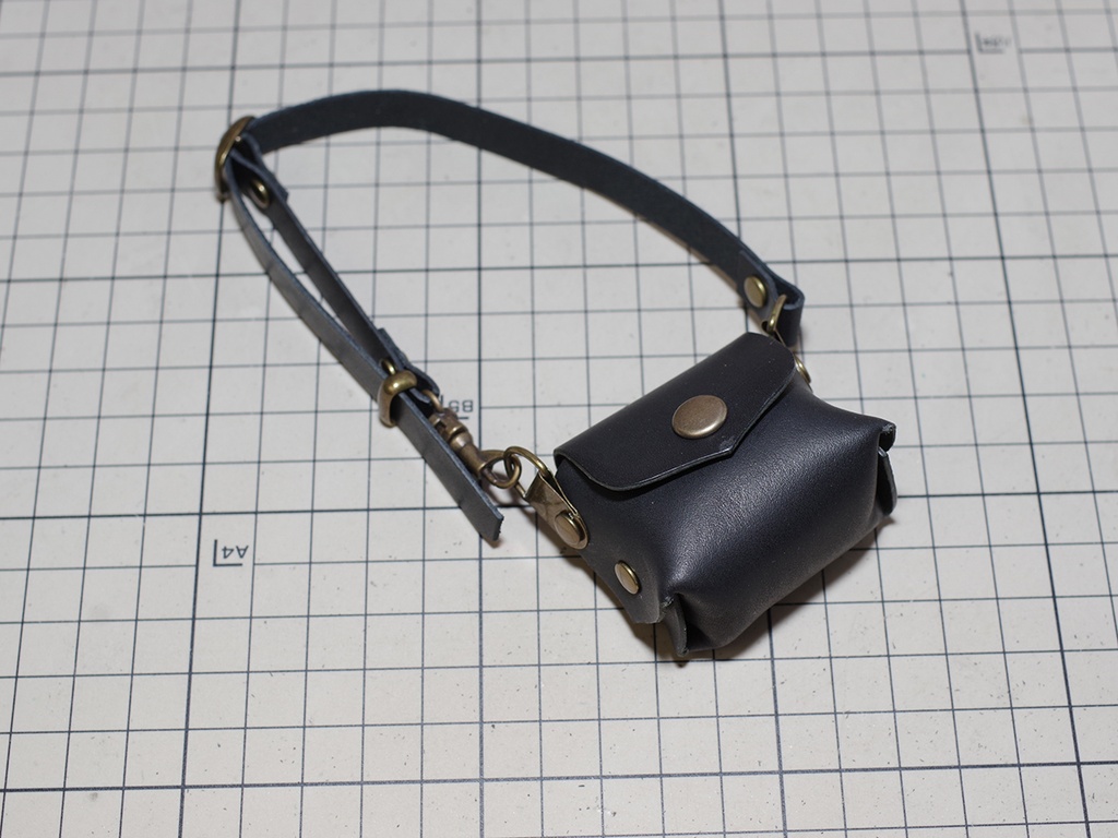 レザーバッグ (ブラック) 1/3ドール用品