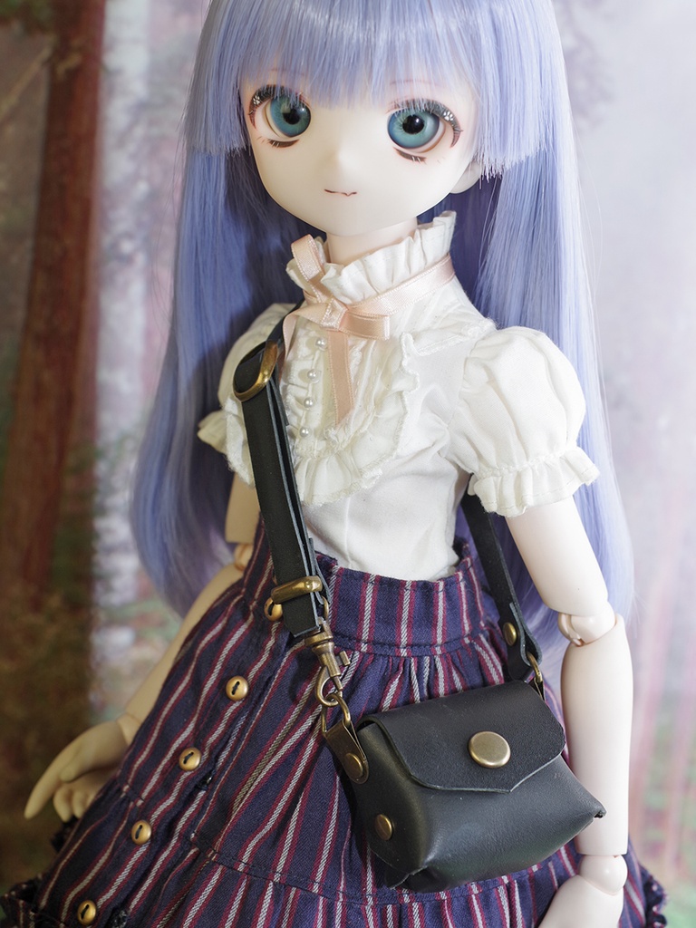 レザーバッグ (ブラック) 1/3ドール用品