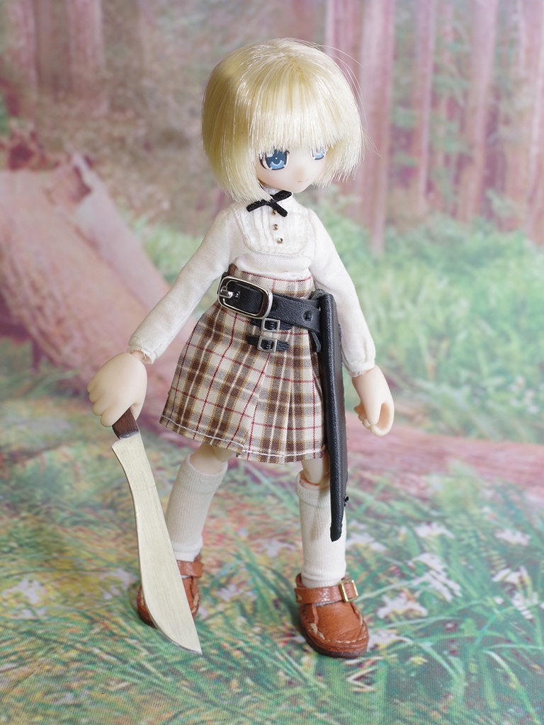 1/6ドール用マチェット(鞘、ベルト付き)