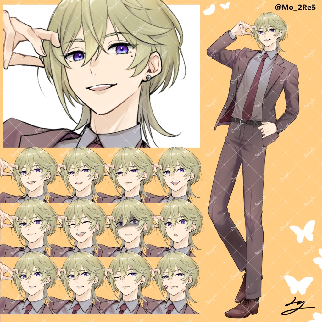 立ち絵08　【表情差分12種類】