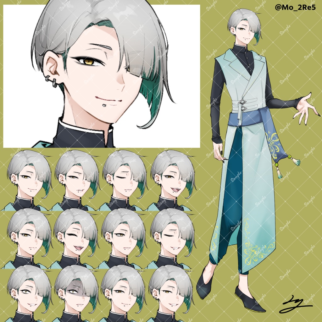 立ち絵09　【表情差分12種類】