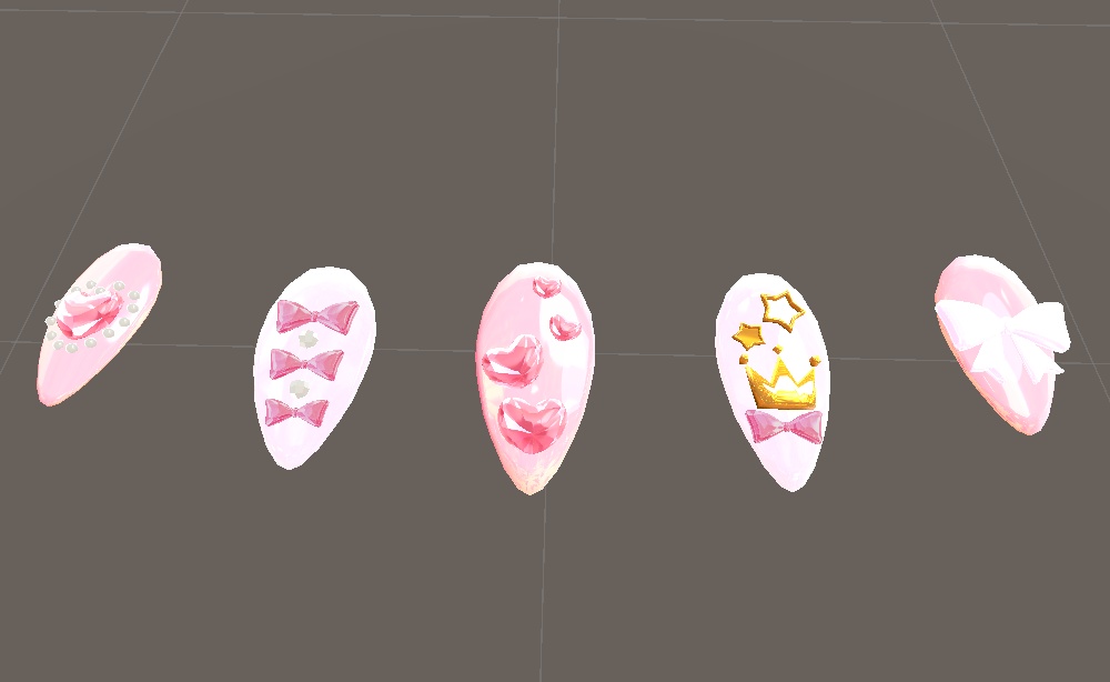 キラキラりぼんはーとネイル【MA対応】