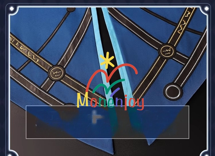 Monenjoy 崩壊スターレイル アナイクス コスプレ衣装 タトゥーシール+イヤリング+指輪5+アイマスク付 樹脂製腰飾り 刺繍花紋 イベント コスチューム 仮装