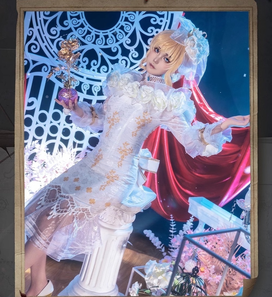 Monenjoy アイデンティティ5  調香師 今宵こそ コスプレ衣装 オフショルダー スカート  IdentityV 第五人格 肩出し ワンピース イベント GS1157