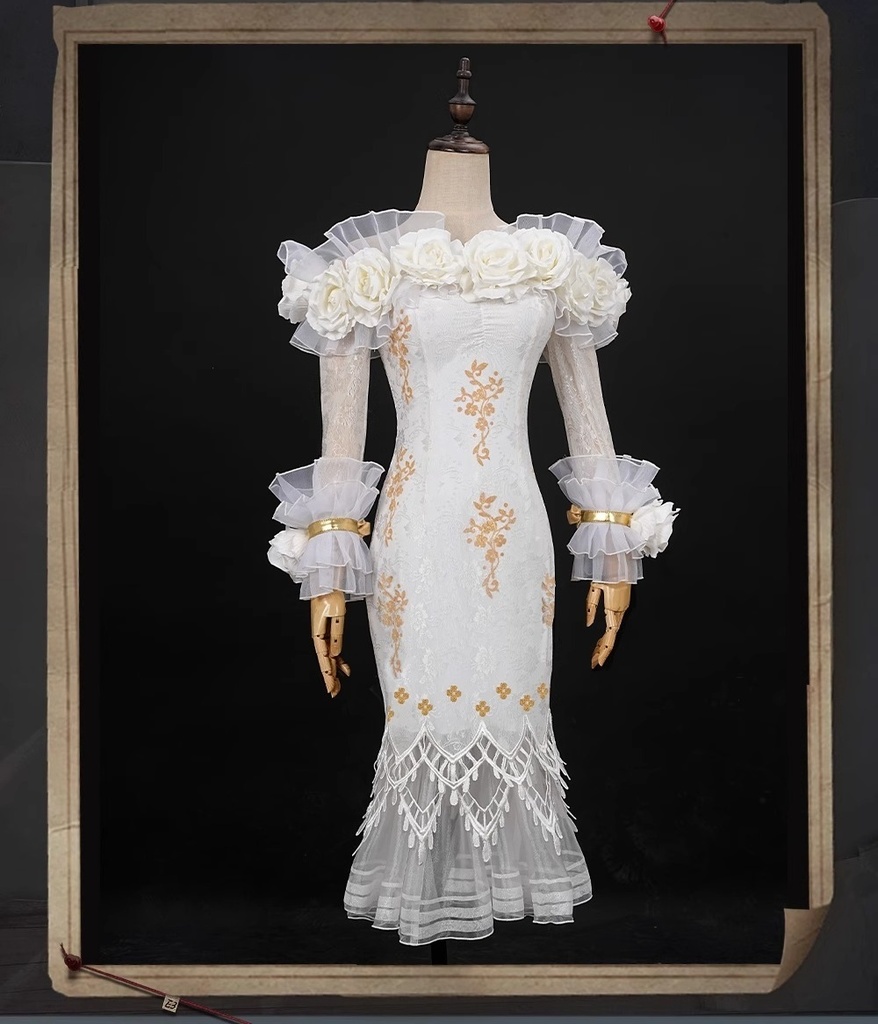 Monenjoy アイデンティティ5  調香師 今宵こそ コスプレ衣装 オフショルダー スカート  IdentityV 第五人格 肩出し ワンピース イベント GS1157