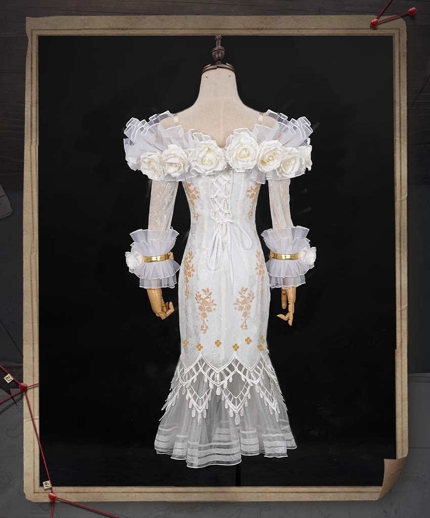 Monenjoy アイデンティティ5  調香師 今宵こそ コスプレ衣装 オフショルダー スカート  IdentityV 第五人格 肩出し ワンピース イベント GS1157