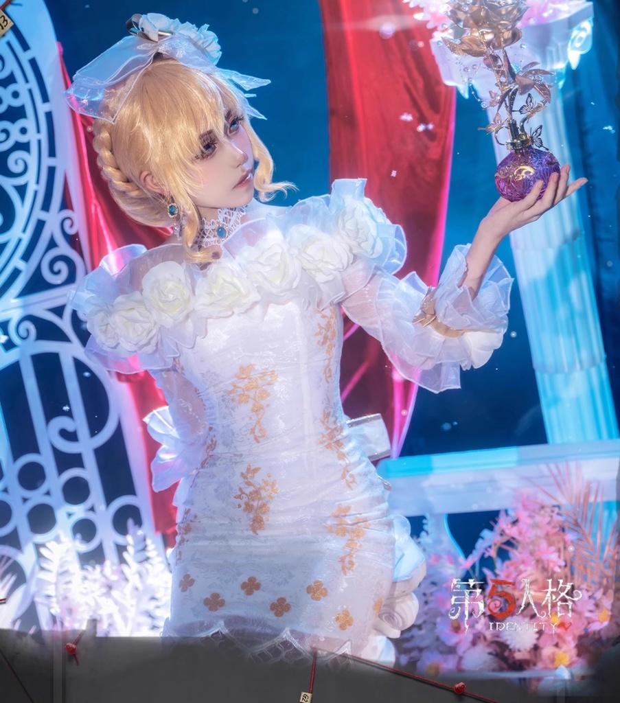 Monenjoy アイデンティティ5  調香師 今宵こそ コスプレ衣装 オフショルダー スカート  IdentityV 第五人格　肩出し ワンピース イベント　GS1157