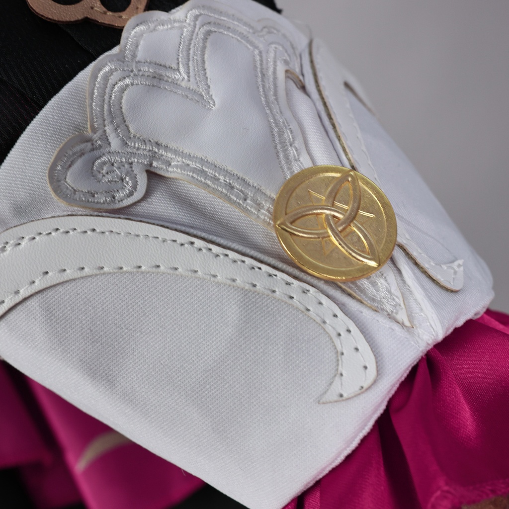 Monenjoy 原神 エスコフィエ コスプレ衣装 Escoffier コスチューム ワンピース 洋服 帽子付 3d樹脂アクセサリー G1199