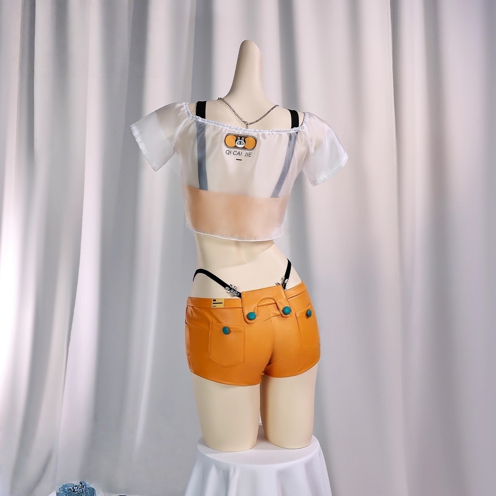 Monenjoy ゼンレスゾーンゼロ リン 夏色ブルースカイ コスプレ衣装  バケットハット 水着 コスチュームセット おしゃれ グッズ おしゃれ アニメ cosplay ゼンゼロ