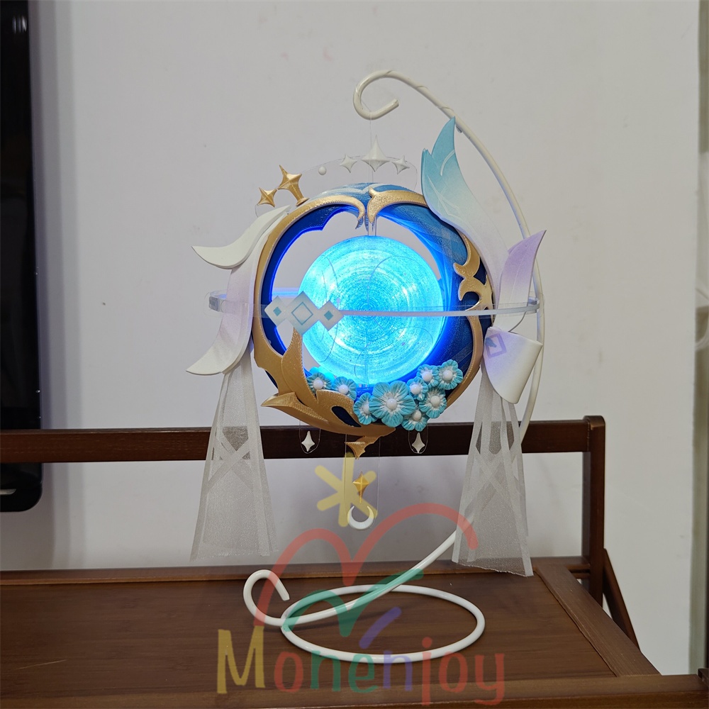 Monenjoy 原神　コロンビー　帳の夜曲　モチーフ武器　コスプレ道具　発光可能 ネフェル 法器　武器モデル　PLA＆Petg材質　25*22cm　