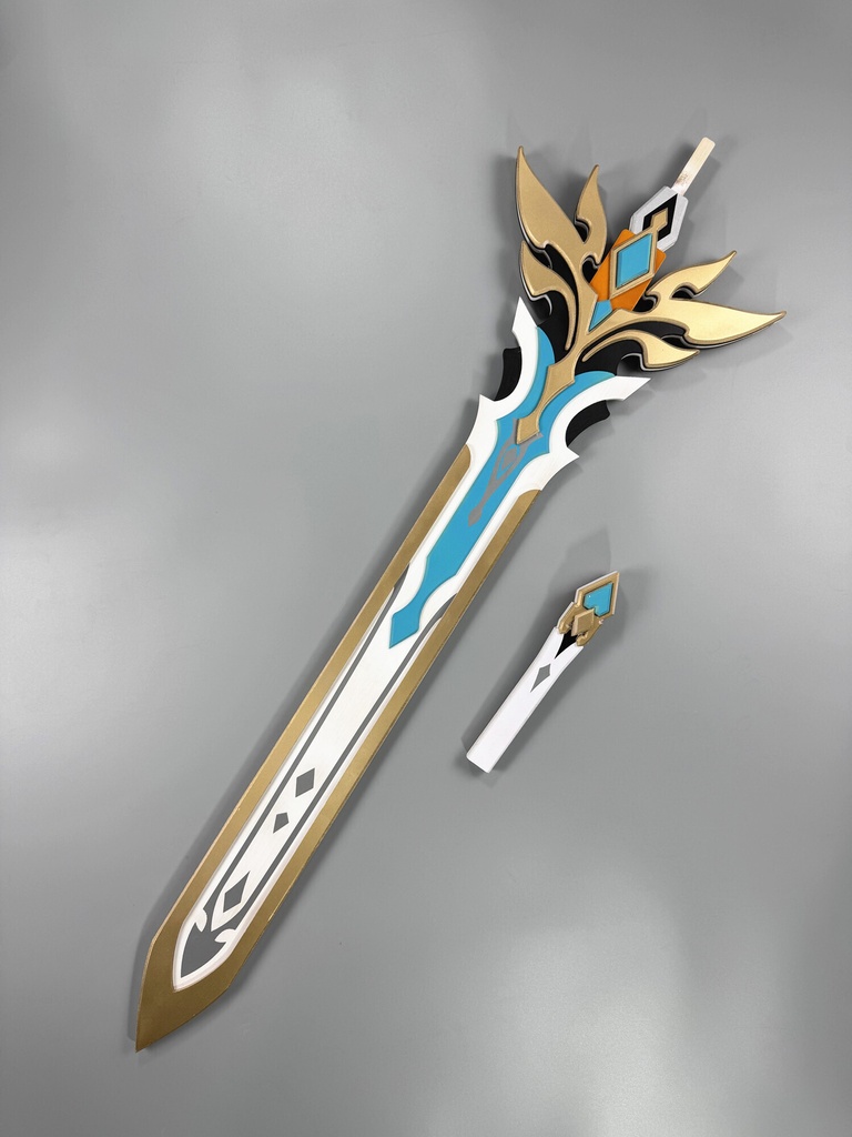 Monenjoy 原神 ファルカ 狼の武勲詩 コスプレ道具 レプリカ 130cm 木材質 ファルカモチーフ 両手剣 イベント舞台対応