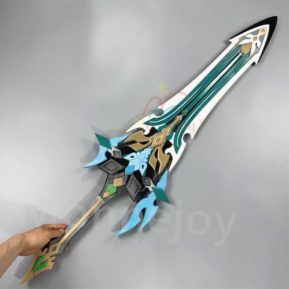 Monenjoy 原神 ファルカ 狼の武勲詩 コスプレ道具 レプリカ 130cm 木材質 ファルカモチーフ 両手剣 イベント舞台対応