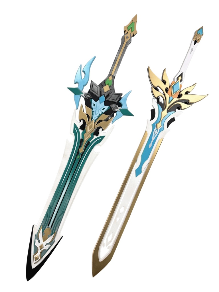 Monenjoy 原神 ファルカ 狼の武勲詩 コスプレ道具 レプリカ 130cm 木材質 ファルカモチーフ 両手剣 イベント舞台対応