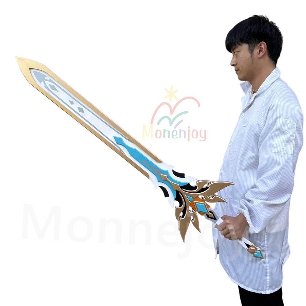 Monenjoy 原神 ファルカ 狼の武勲詩 コスプレ道具 レプリカ 130cm 木材質 ファルカモチーフ 両手剣 イベント舞台対応