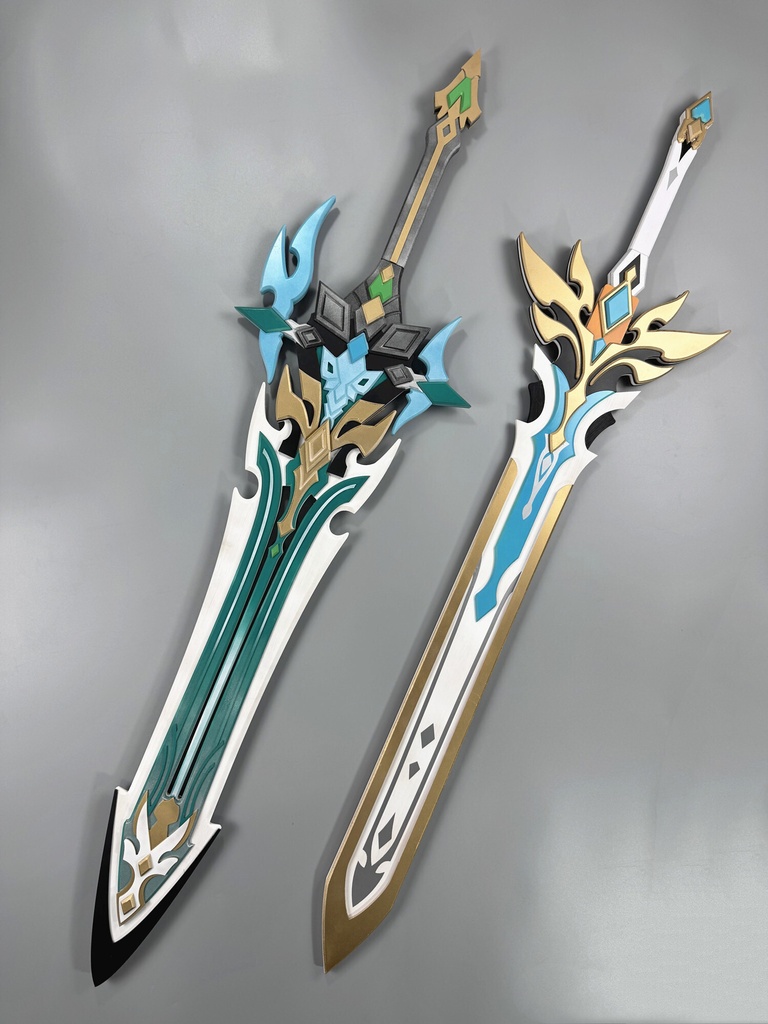 Monenjoy　原神 ファルカ　狼の武勲詩 コスプレ道具　レプリカ　130cm　木材質　ファルカモチーフ 両手剣　イベント舞台対応