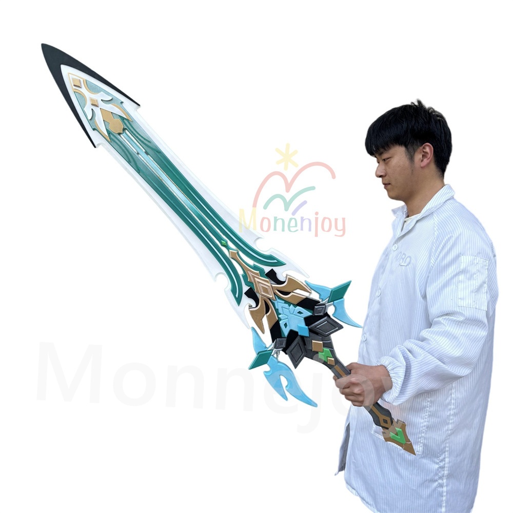 Monenjoy 原神 ファルカ 狼の武勲詩 コスプレ道具 レプリカ 130cm 木材質 ファルカモチーフ 両手剣 イベント舞台対応