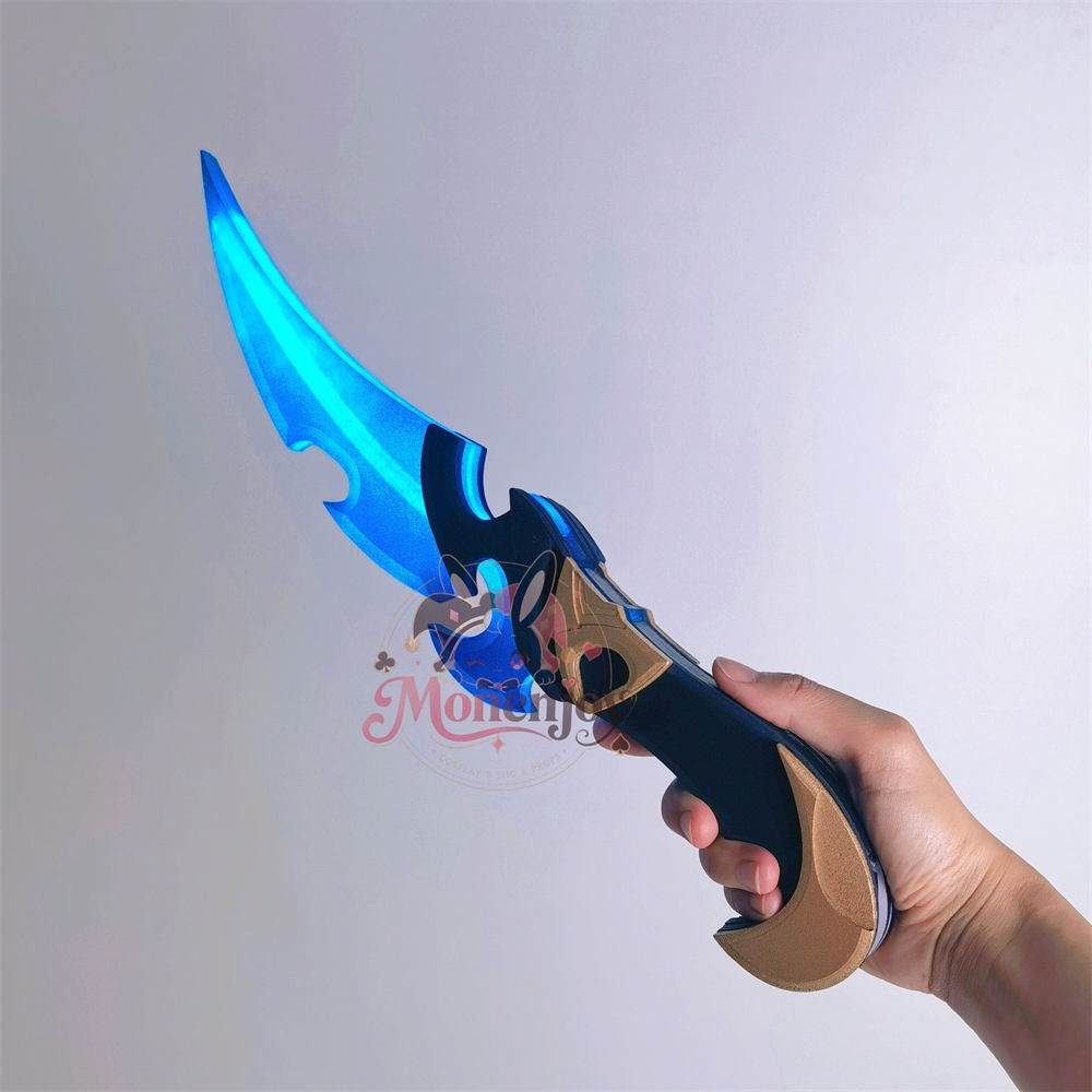 Monenjoy 原神 ローエン 40cm コスプレ道具 2026年新品 モチーフ武器モデル PVC+アクリル材質 短刃 発光対応 レプリカ イベント舞台対応