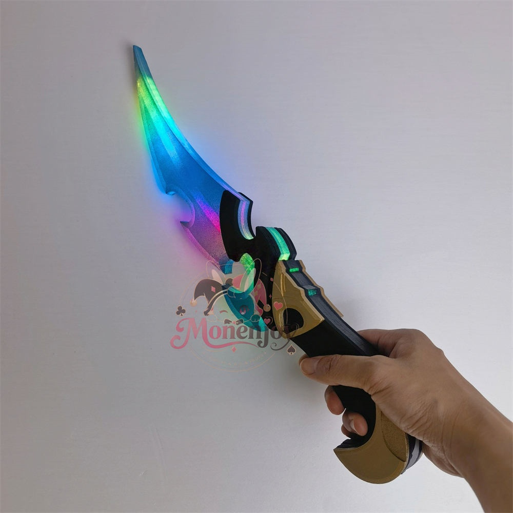Monenjoy 原神 ローエン 40cm コスプレ道具 2026年新品 モチーフ武器モデル PVC+アクリル材質 短刃 発光対応 レプリカ イベント舞台対応